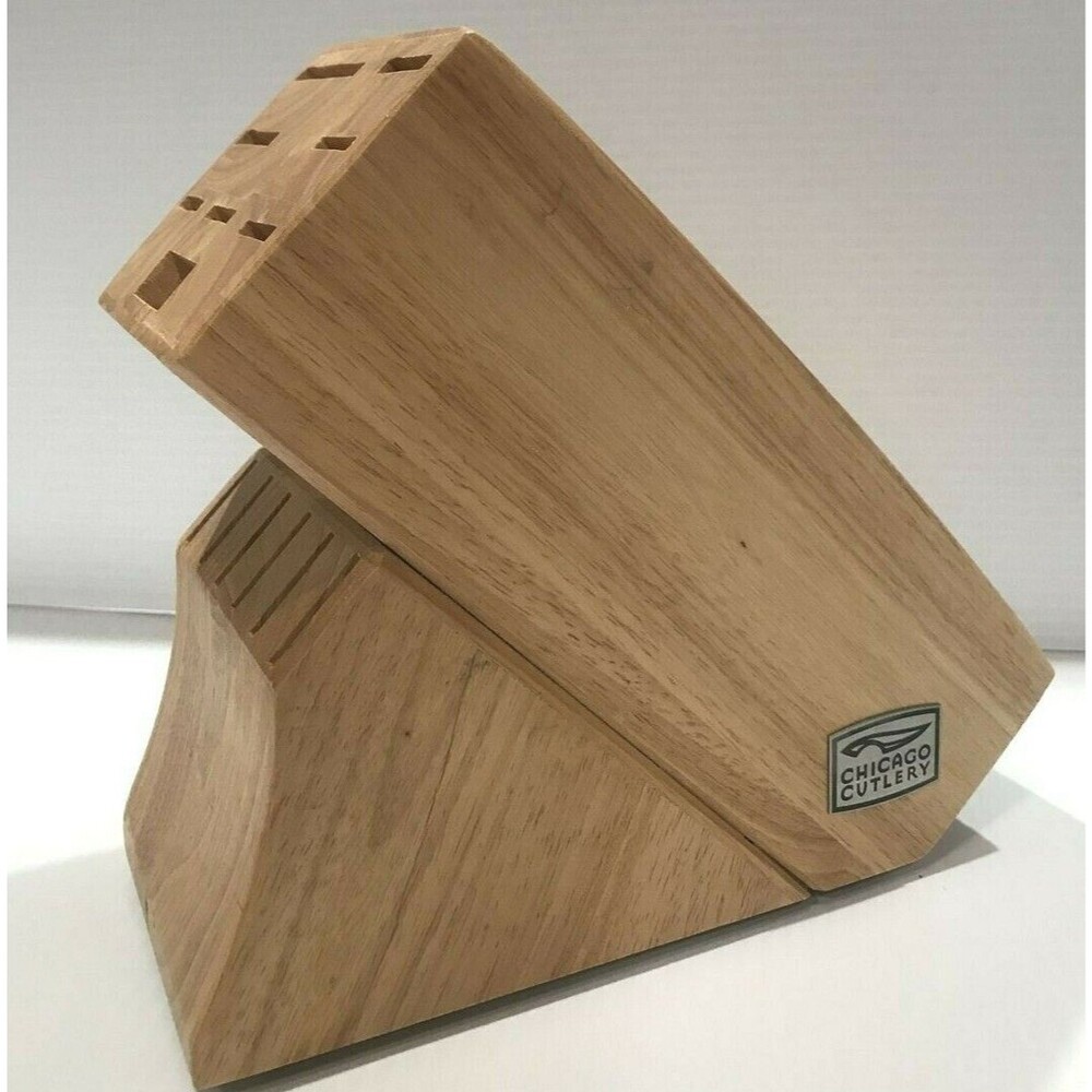 Chicago Cutlery Wooden Knife Block 14 Slot Kitchen Chef Steak Paring Serrated
